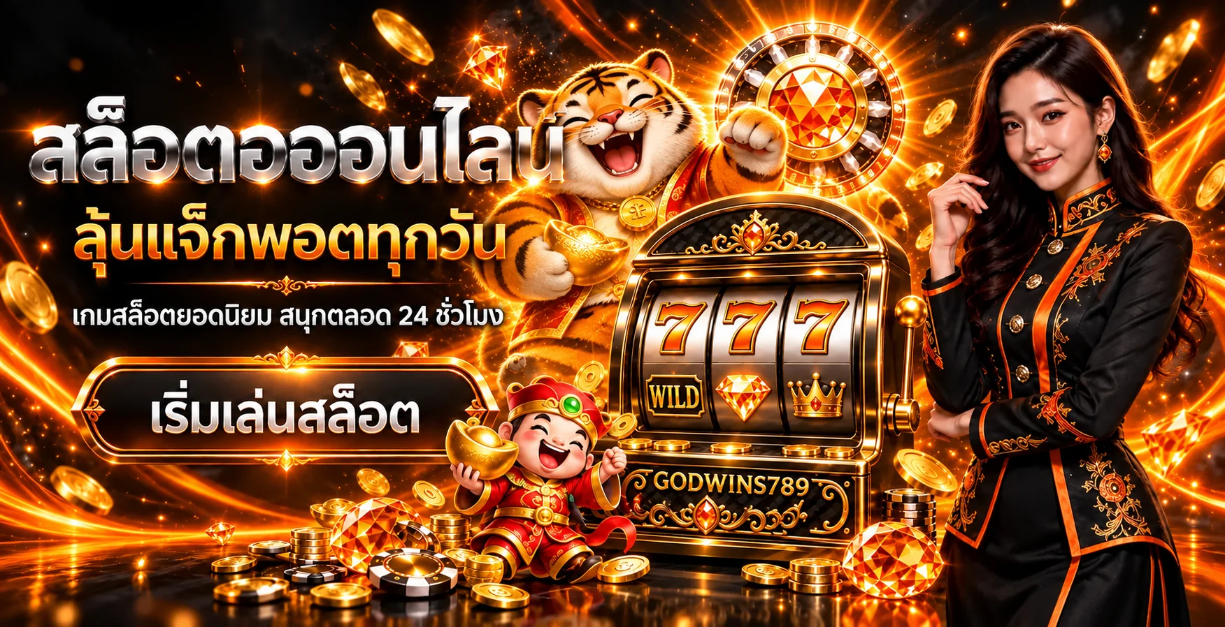 สล็อตออนไลน์ GODWINS789 พร้อมเกม PG Soft และแจ็กพอต